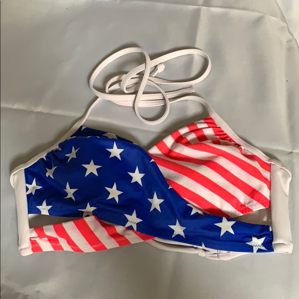 American flag swim top